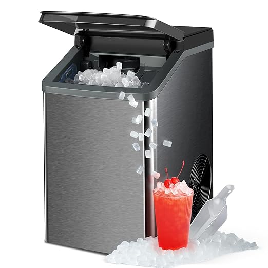 Gevi KNOVA Nugget Ice Maker Countertop, 40lbs/24H Self-Cleaning Portable Pellet by Gevi