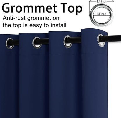 JIUZHEN Navy Blue Blackout Curtains - Image 5