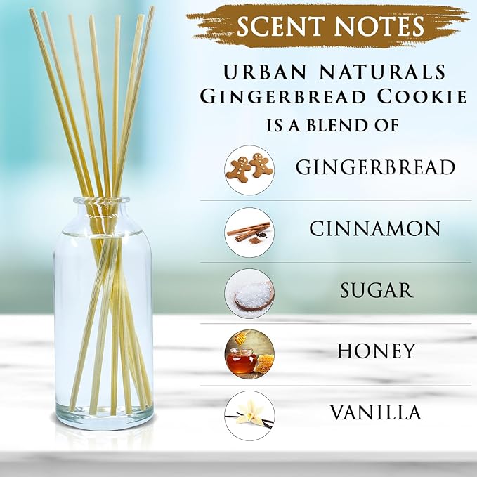 Urban Naturals Gingerbread Cookie Reed Diffuser Set - Image 2