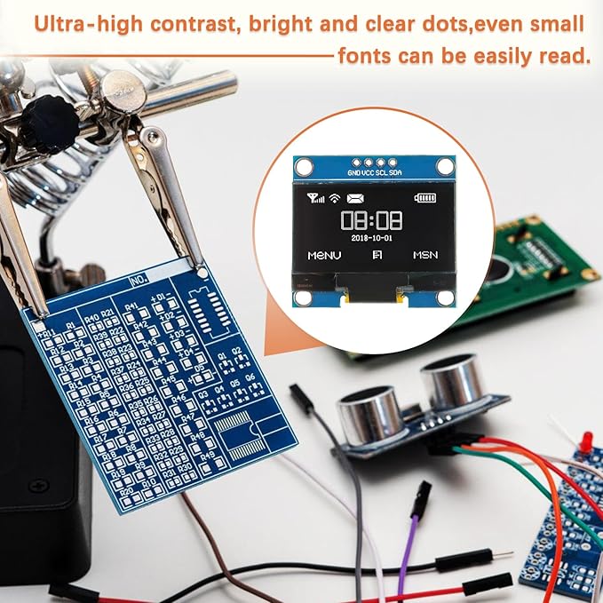 JAMHER 1.3 Inch I2C IIC OLED Display Module 128x64 Pixel Mini Self-Luminous - Image 6