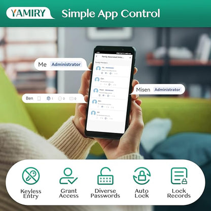 Smart Deadbolt Door Lock with Keypad:Yamiry Fingerprint Keyless Entry Deadbolt - Image 5