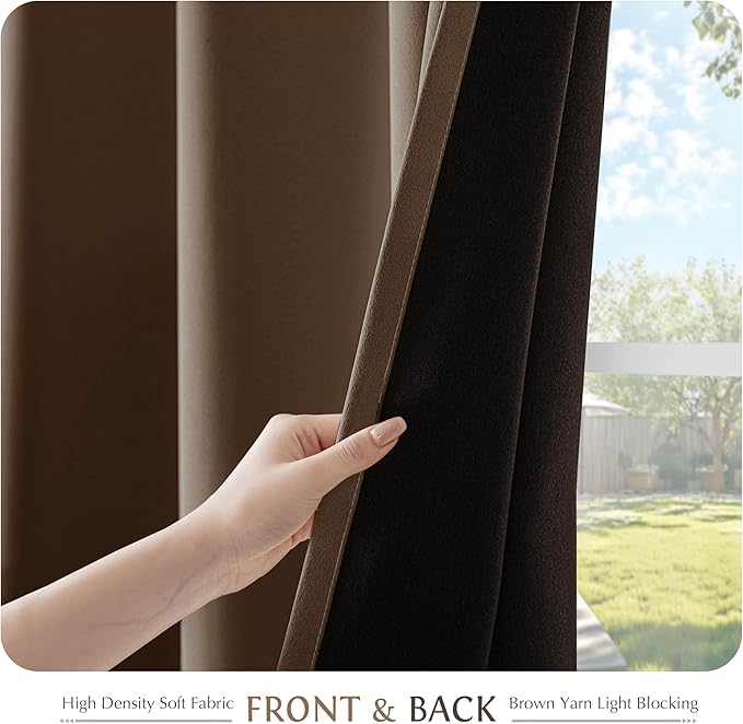Beauoop 100% Blackout Curtains 84 Inch Long 2 Panels - Image 8