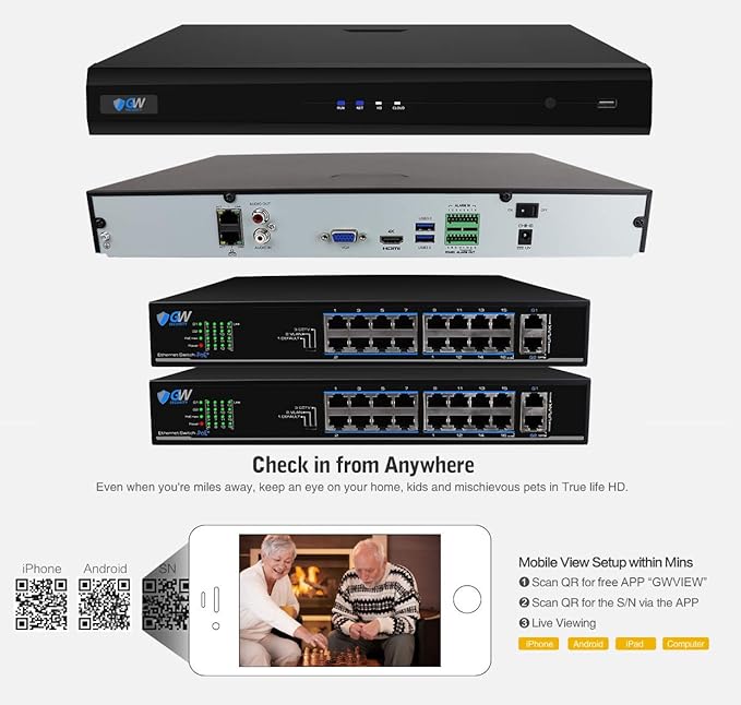 GW Security 32 Channel 8MP UltraHD 4K Audio & Video Motorized Zoom Smart AI - Image 3