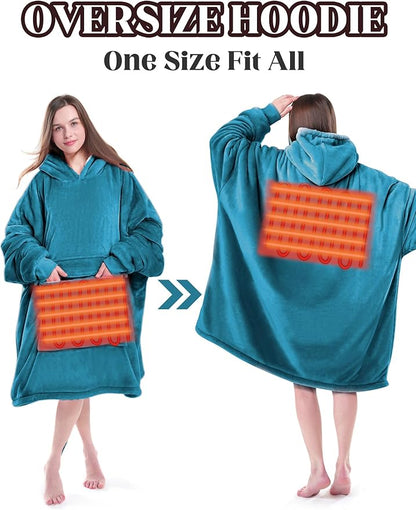 MAXEVE Heated Wearable Blanket Hoodie - Image 2