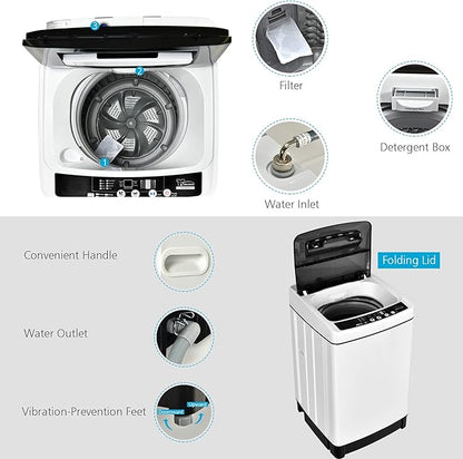 Giantex Portable Washing Machine, 2 in 1 Full Automatic Laundry Washer 1.5Cu.Ft - Image 3