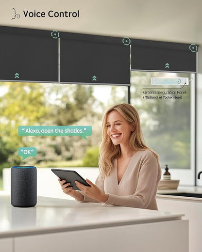 Yoolax Motorized Blinds with Remote, Waterproof Smart Blinds - Image 2