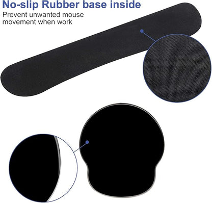 Mouse Pad Keyboard Wrist Rest, Gel Non Slip Rubber Wrist Support Rest Mouse Pad - Image 6