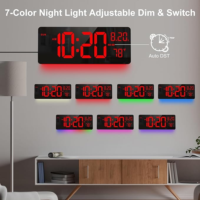 XREXS 16.5" Digital Clock Large Display - Image 4