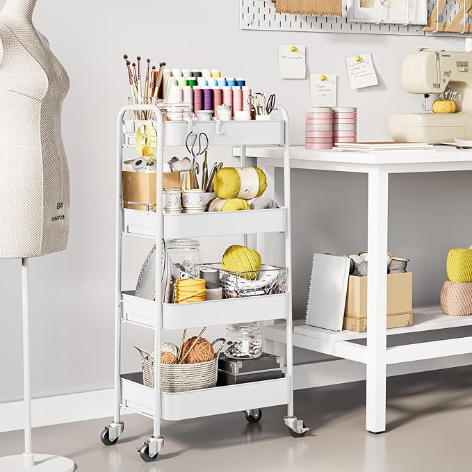 TOOLF 4-Tier Metal Rolling Cart - Image 2