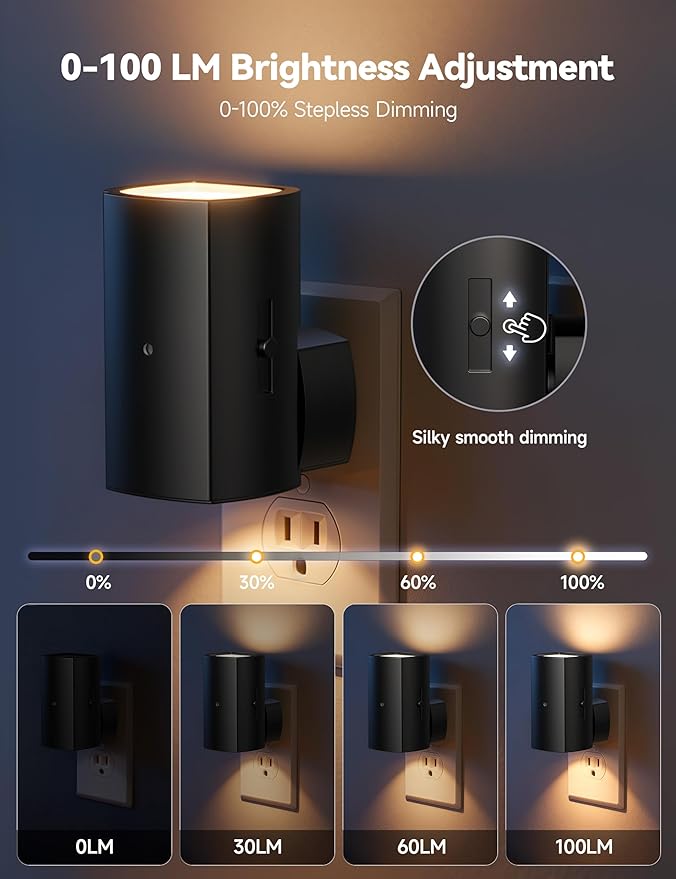 Brightown 2 Pack Night Lights Plug Into Wall, Modern Night Light - Image 2