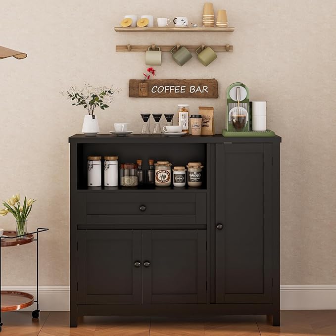 Storage Cabinet with Doors and Drawers, Kitchen Storage Cabinets，with Drawer - Image 2