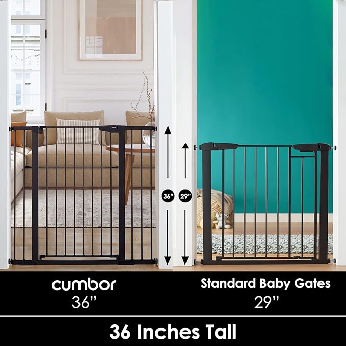 Cumbor 36" Extra Tall Baby Gate - Image 3