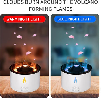BOHOFAM Essential Oil Diffuser 360ML, Volcano Diffuser/Humidifier, Flame and - Image 9