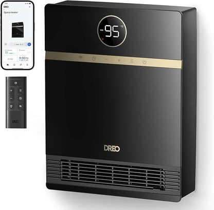 DREO Smart Wall Heater, IP24 Electric PTC Space Heater by DREO