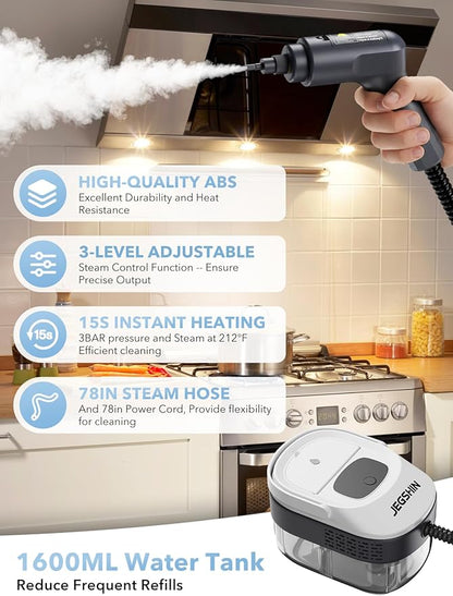 Steam Cleaner 3-Level Adjustable Steamer - Image 2