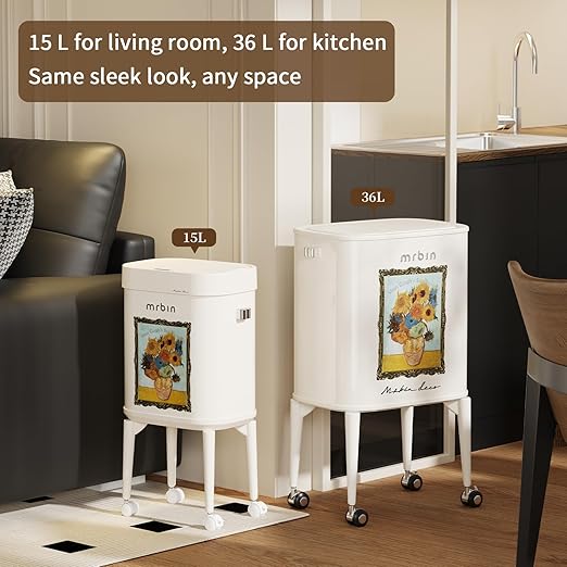 MRBIN Metal Motion Sensor Kitchen Trash Can - Image 6