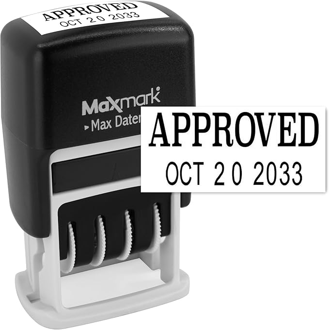 MaxMark Self-Inking Rubber Date Office Stamp by Maxmark