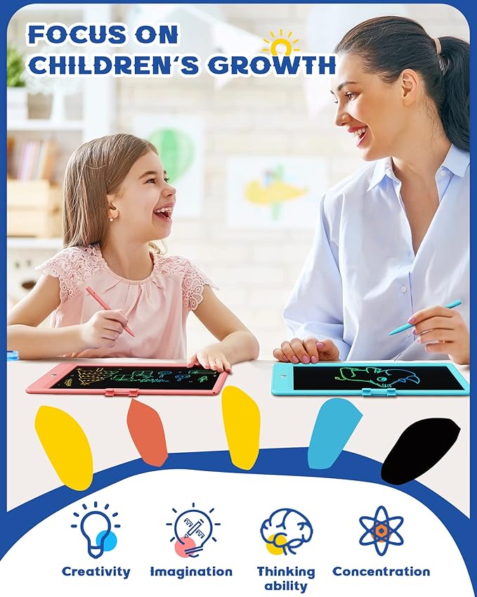 Bravokids Toys for 3-6 Years Old Girls Boys, LCD Writing Tablet 10 Inch Doodle - Image 4