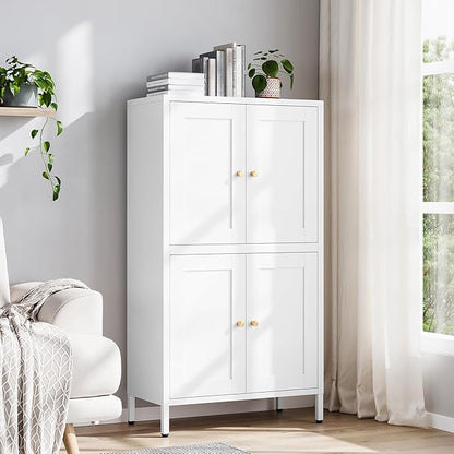 Yizosh Metal Pantry Cabinet, Tall Kitchen Pantry Storage Cabinet by Yizosh