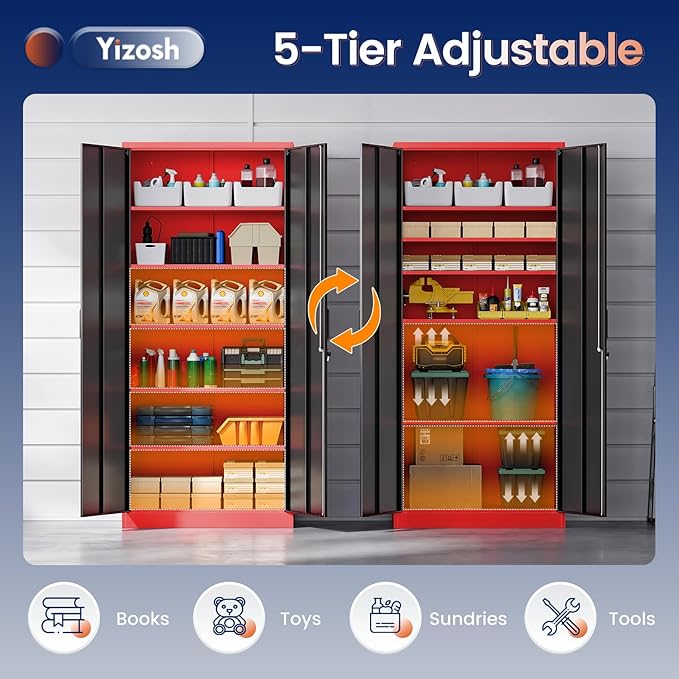 Yizosh Metal Garage Storage Cabinet - Image 7