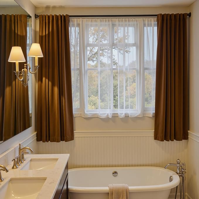Lazzzy Velvet Blackout Curtains Thermal Insulated Room Window Drapes Super Soft - Image 6