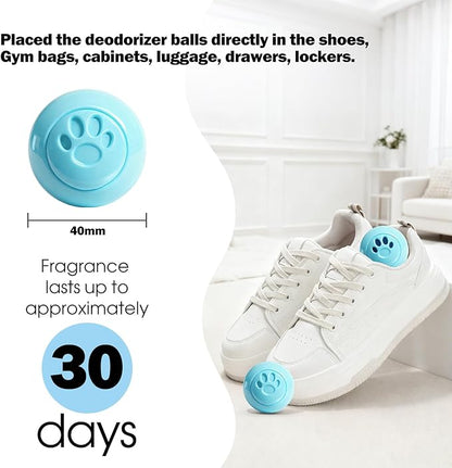 SCENTORINI Shoe Deodorizer Balls, 8 Pack Baby Powder Scent Sneaker Deodorizer - Image 3