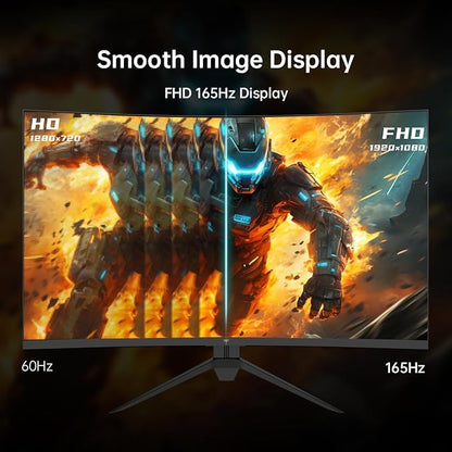 KTC 32 Inch Curved Gaming Monitor, FHD 1080P 165Hz PC Monitor, 122% sRGB - Image 3