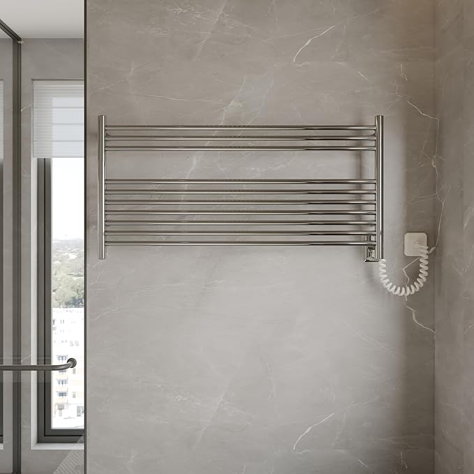 HEATGENE Towel Warmer 10 Bar Towel Dryer Wall-Mounted Plug-in Bath Towel Heater - Image 6