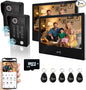 Wired Video Apartment Intercom System, Door Phone Kit, 10 Inch Touch Monitor by ANJIELOSMART
