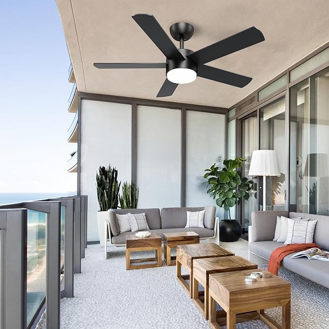 POCHFAN 42 inch Black Ceiling Fans - Image 7
