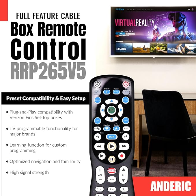 ANDERIC RRP265V5 Replacement Remote Control Compatible - Image 2