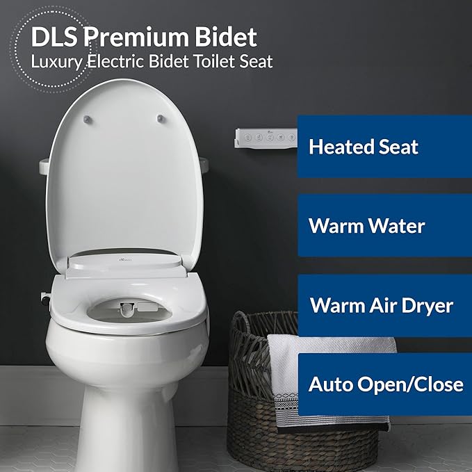 Bio Bidet DLS Premium Heated Bidet Seat, Warm Water & Air Dryer, Auto Open and - Image 2