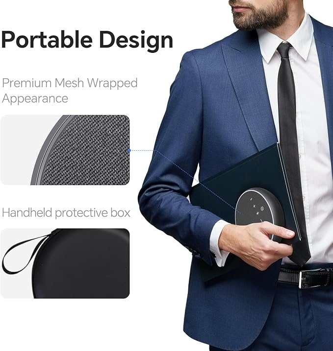 N newline Conference Speaker and Microphone, 2 Mics 360° Voice Pickup, AI Noise - Image 8