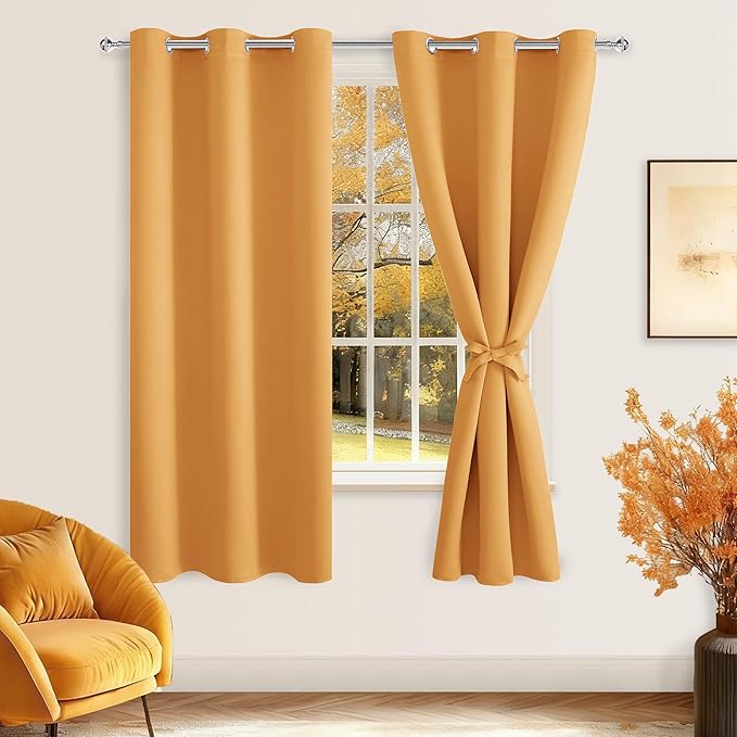 Hiasan Blackout Curtains for Bedroom, 42 x 63 Inches Length - Image 2