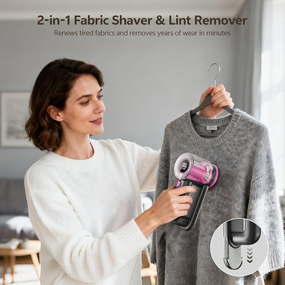 Rechargeable Fabric Shaver, 2-in-1 Lint Remover - Image 2