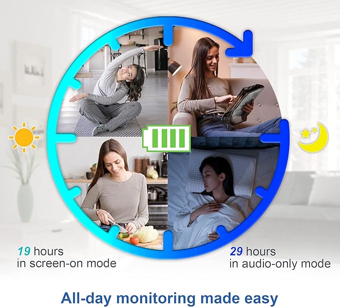 VTech VM923 Baby Monitor, 2.8” Screen, Pan-Tilt-Zoom, 1000ft Long Range - Image 4