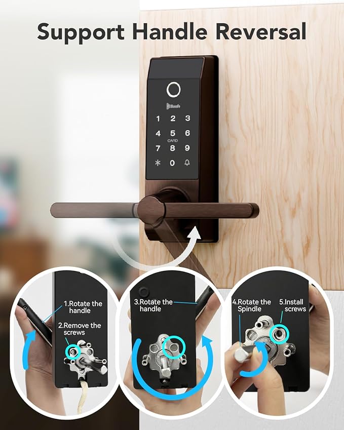 Smart Lock Doorbell Fingerprint Smart Door Lock Deadbolt - Image 3