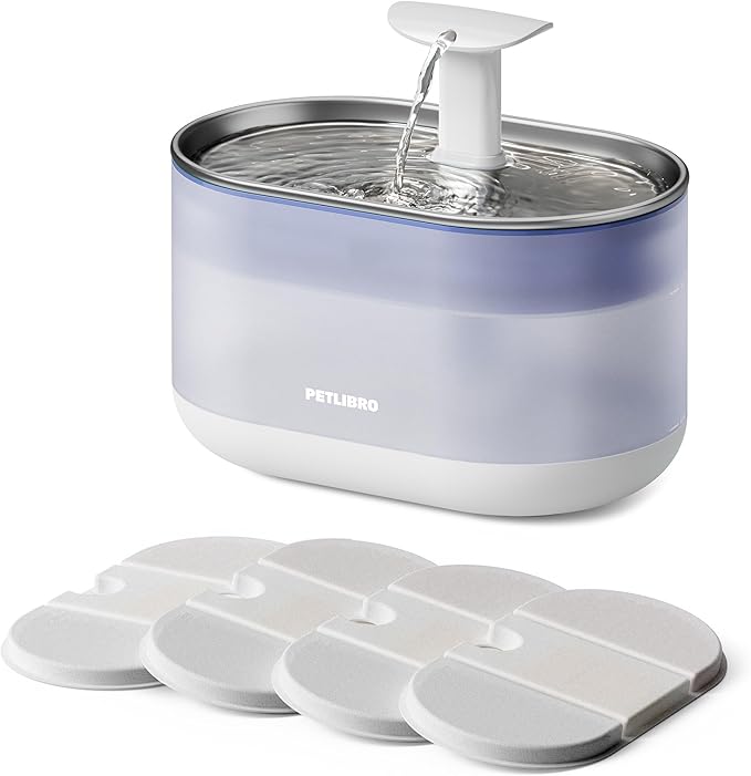 PETLIBRO Cat Water Fountain Stainless Steel, Ultra Quiet, 71fl oz/2.1L by PETLIBRO