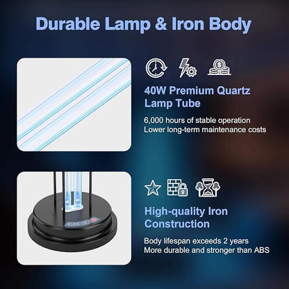 UV Light Sanitizer, 40W Metal Ultraviolet Sanitizer, Ultraviolet Light - Image 4