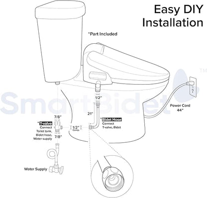 SmartBidet® SB-1000WE Electric Smart Bidet Toilet Seat - Image 13