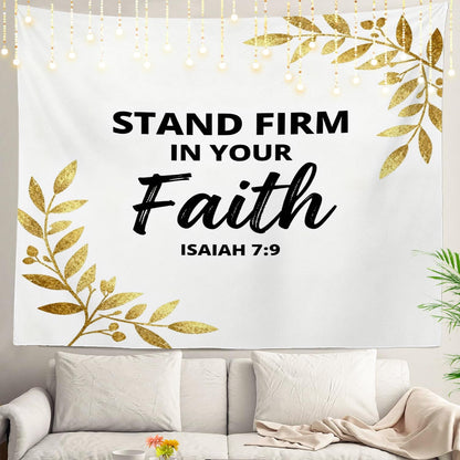 Shrahala White S Inspirational Tapestry, Black Christian Words Wall Hanging Hd Print Polyester Backdrop For Dorm Room Bedroom 59.1 X 82.7 In