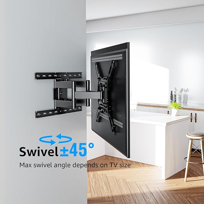 MOUNTUP Ultra Slim Full Motion TV Wall Mount, 1.3" Thin Low Profile TV Bracket - Image 7