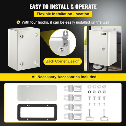 VEVOR NEMA Steel Enclosure 12×8×6, NEMA 4X Steel Electrical Box, IP66 - Image 6
