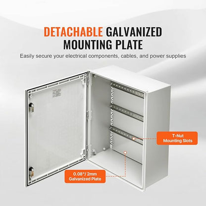 VEVOR Fiberglass Enclosure 19.7 x 15.7 x7.9 Electrical Enclosure Box NEMA 3X - Image 5