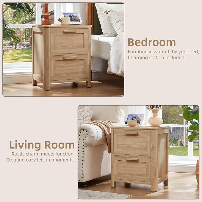 Joaxswe Farmhouse Nightstand - Image 9