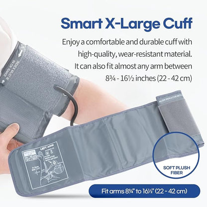 HuBDIC HubiCare Bluetooth Blood Pressure Monitor, Adjustable XL Large Cuff - Image 6