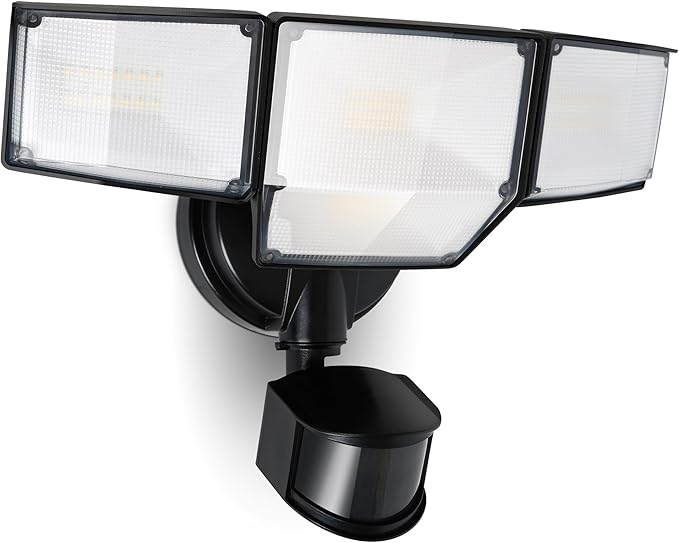 LUTEC 80W 9000LM LED Security Light Hardwire Motion Sensor Outdoor Lights by LUTEC