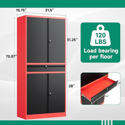Letaya Metal Garage Storage Cabinet - Image 3