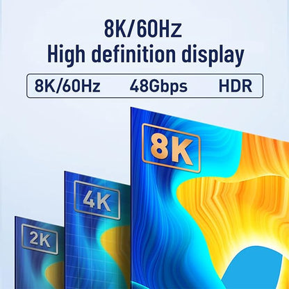 Y.D.F 8K@60Hz HDMI Switcher 5 in 1 Out Aluminum Support 4K@120Hz HDR10+ HDCP - Image 3