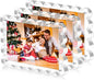 3 Pack Acrylic Picture Frame - 4x6 Magnetic Picture Frames | Double Sided Magnet Frames,10+10mm Thick Block, Clear Frameless Photo Scalloped Freestanding for Desktop Display